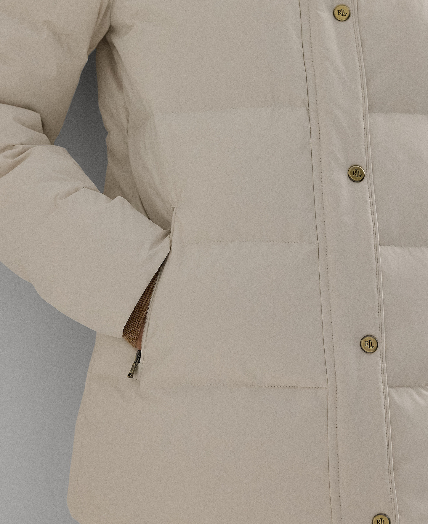 Lauren Ralph Lauren Women's Faux-Fur Hooded Puffer Coat - Cream