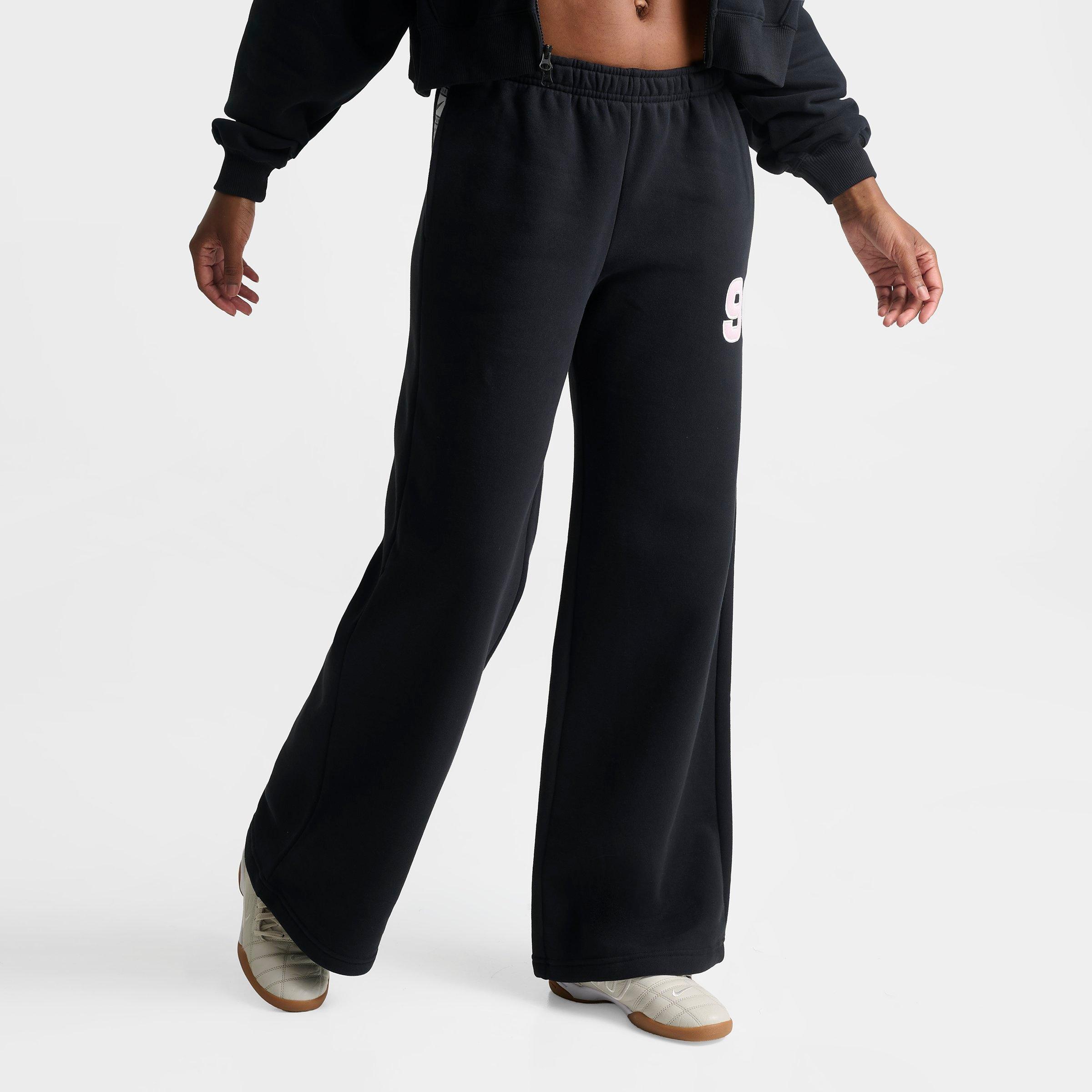 Women's Nithtke Studio Fleece Medium-Weight "90" Mid-Rise Wide-Leg Pants - Pink Foam