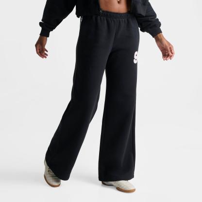 Women's Nithtke Studio Fleece Medium-Weight "90" Mid-Rise Wide-Leg Pants - Pink Foam