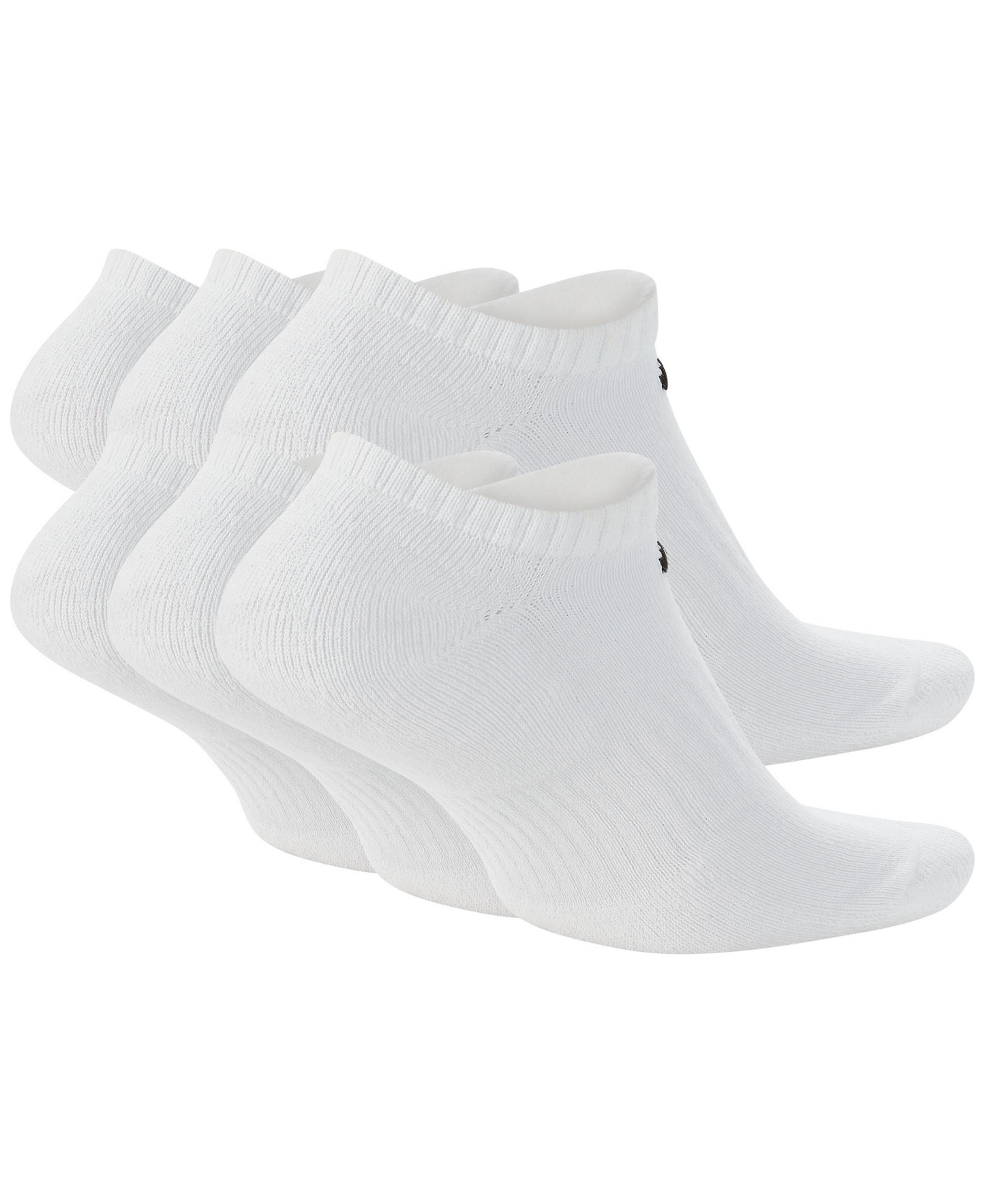 Nike Unisex Everyday Cushioned Training No-Show Socks, 6-Pack - White