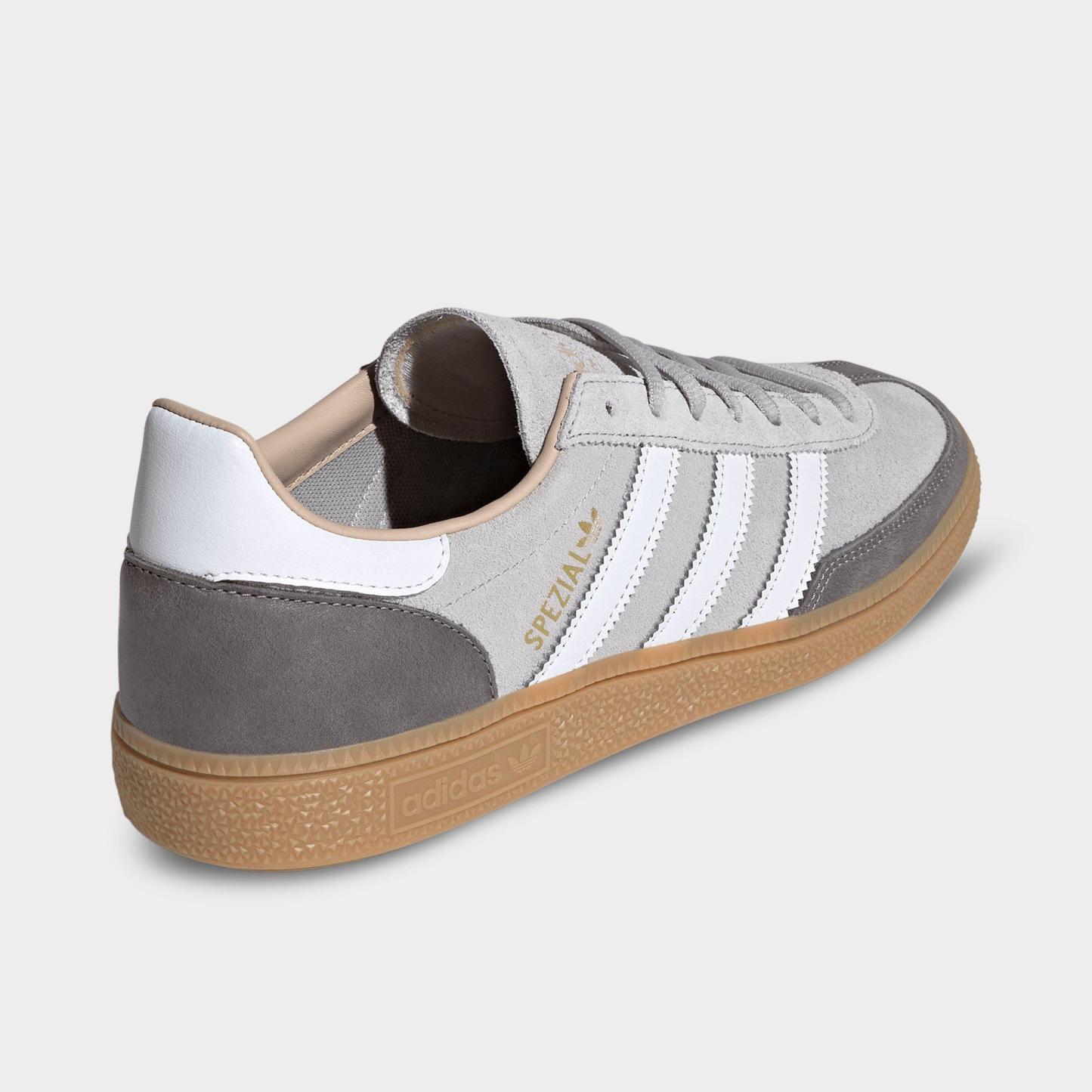 Men's adidas Originals Handball Spezial Casual Shoes - Part 4 - Grey/Cloud White/Gum - Back view