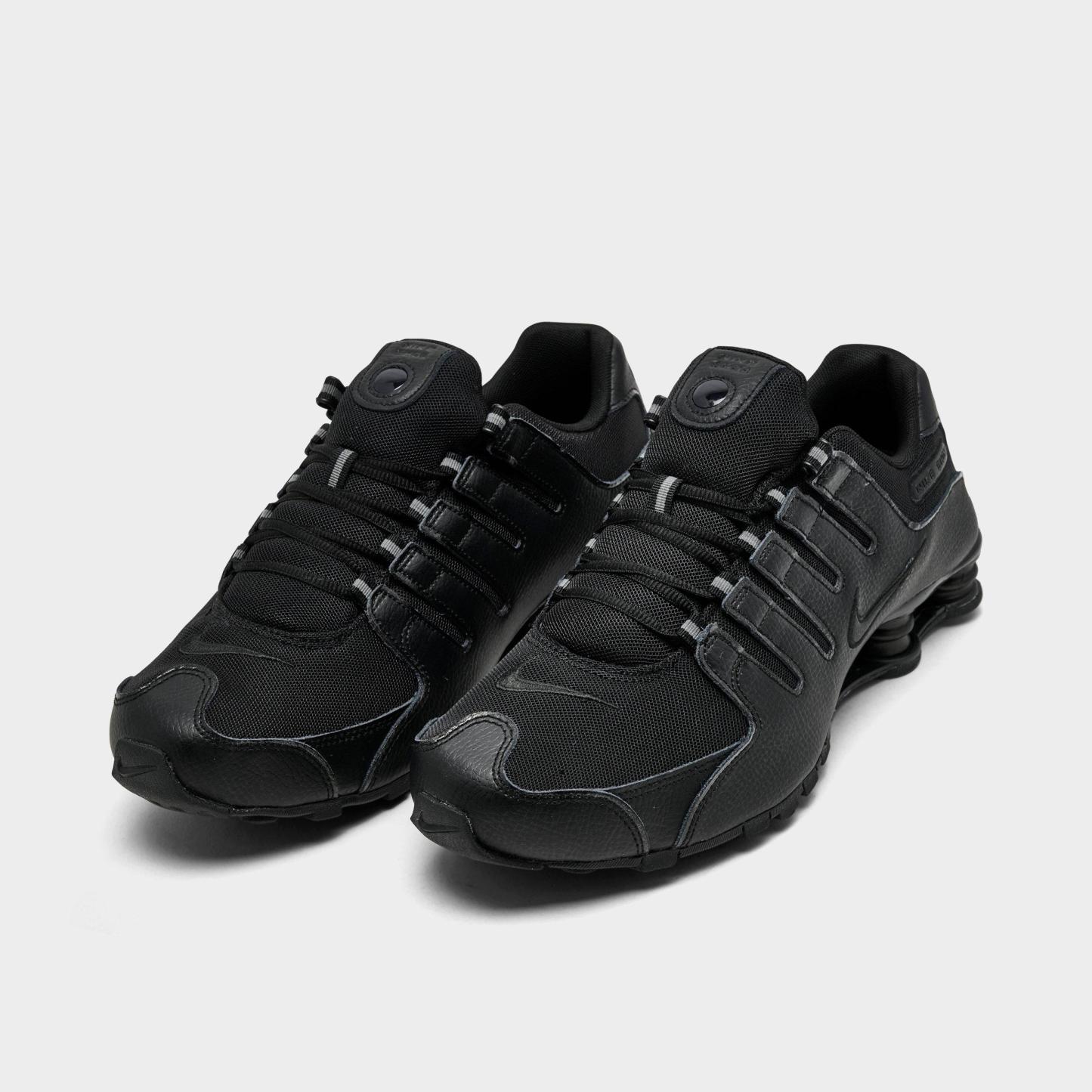 Men's Nithtke Shox NZ Casual Shoes - Black/Black/Black (IQ8263-002) - Both shoes facing left