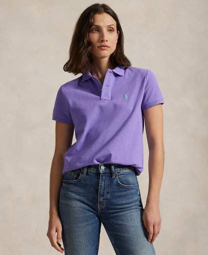 Polo Ralph Lauren Women's Classic-Fit Mesh Polo Shirt - Cactus Purple