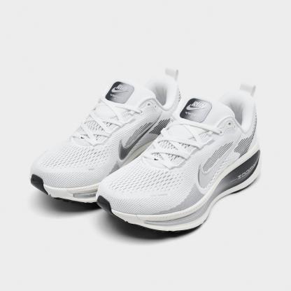 Women's Nithtke Vomero 18 Running Shoes - Part 2 - Summit White/Sail/Photon Dust/Metallic Silver - Both shoes facing left