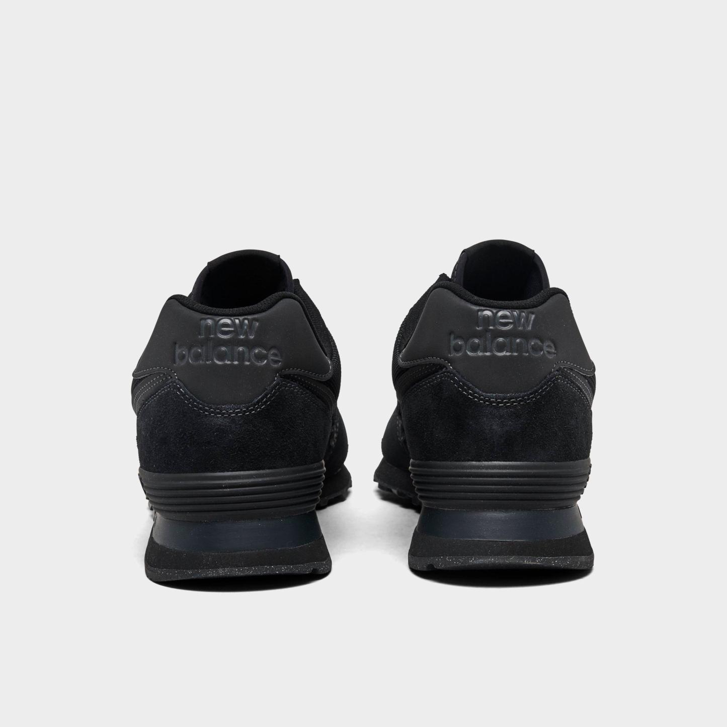 Men's New Balance 574 Core Casual Shoes - Black/Black - view 4