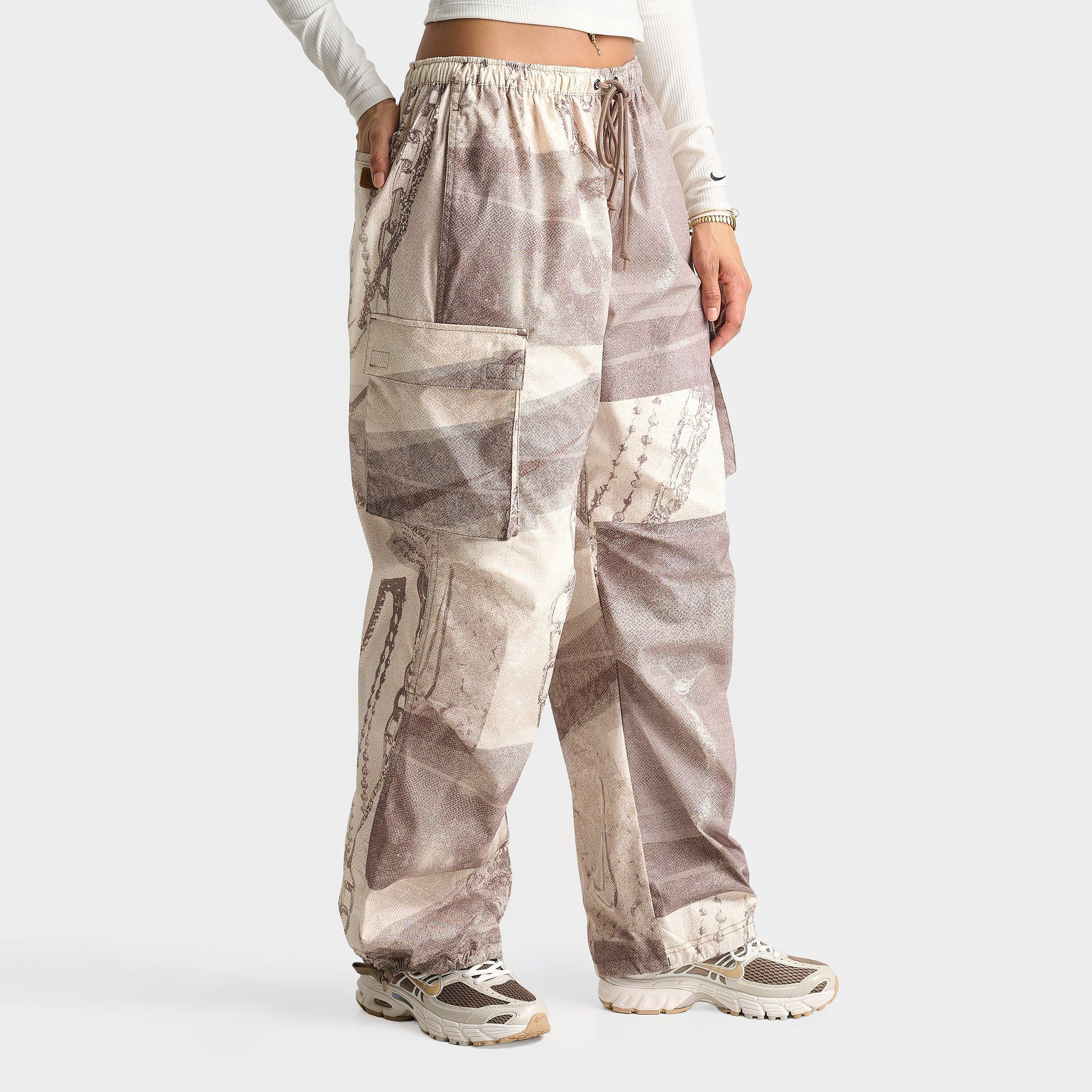 Women's Nithtke Sportswear Dysto Mid-Rise Oversized Cargo Pants - Mink/Sail
