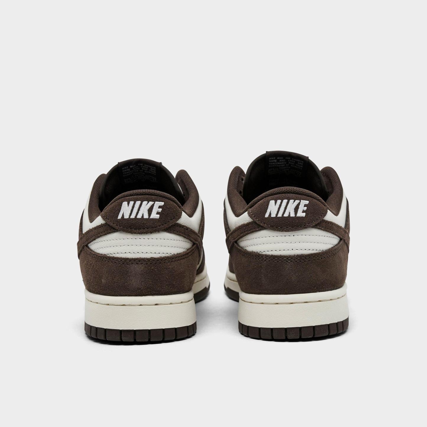 Men's Nithtke Dunk Low Retro Casual Shoes - Part 4 - Pale Ivory/Pale Ivory/Baroque Brown - Back view