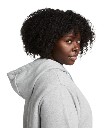Nike Women's Sportswear Club Fleece Pullover Hoodie - Dark Grey Heather/white