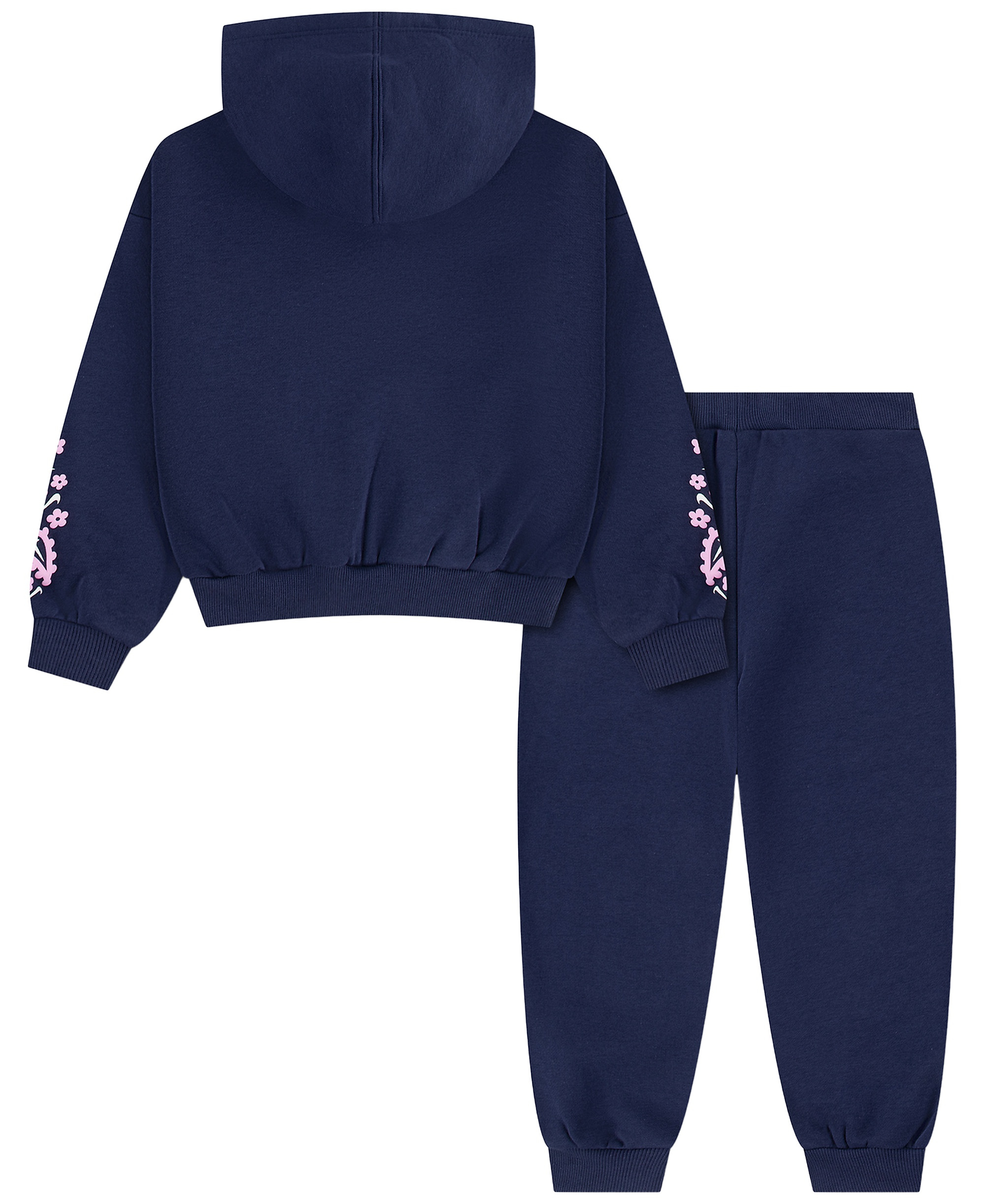 Nike Girls' 4-6X Retro Remix Long-Sleeve Hoodie and Joggers, 2-Piece Set - Midnight Navy
