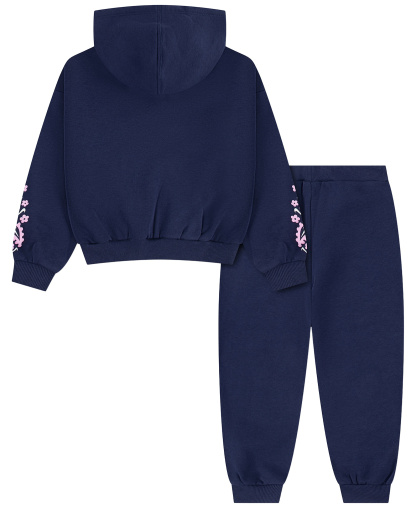 Nike Girls' 4-6X Retro Remix Long-Sleeve Hoodie and Joggers, 2-Piece Set - Midnight Navy