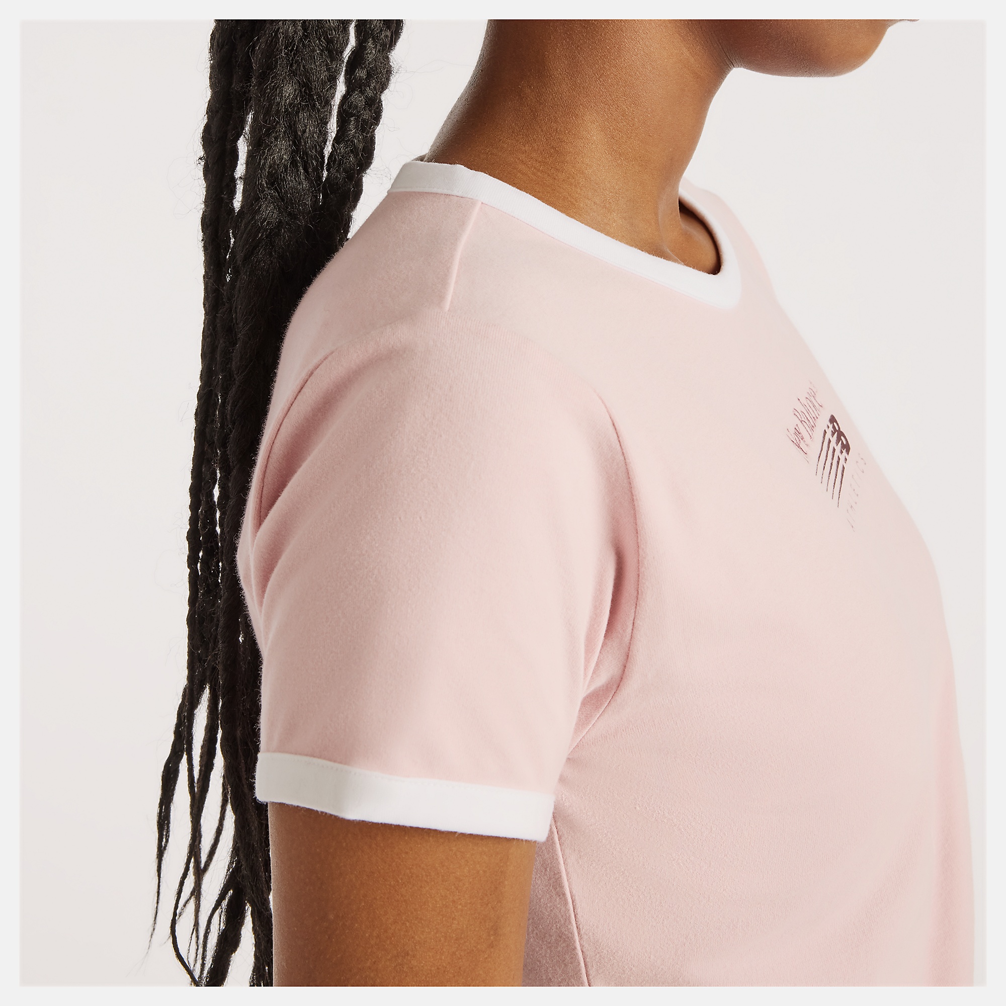 New Balance Trackside Ringer T-Shirt, WT62O4MBPHK