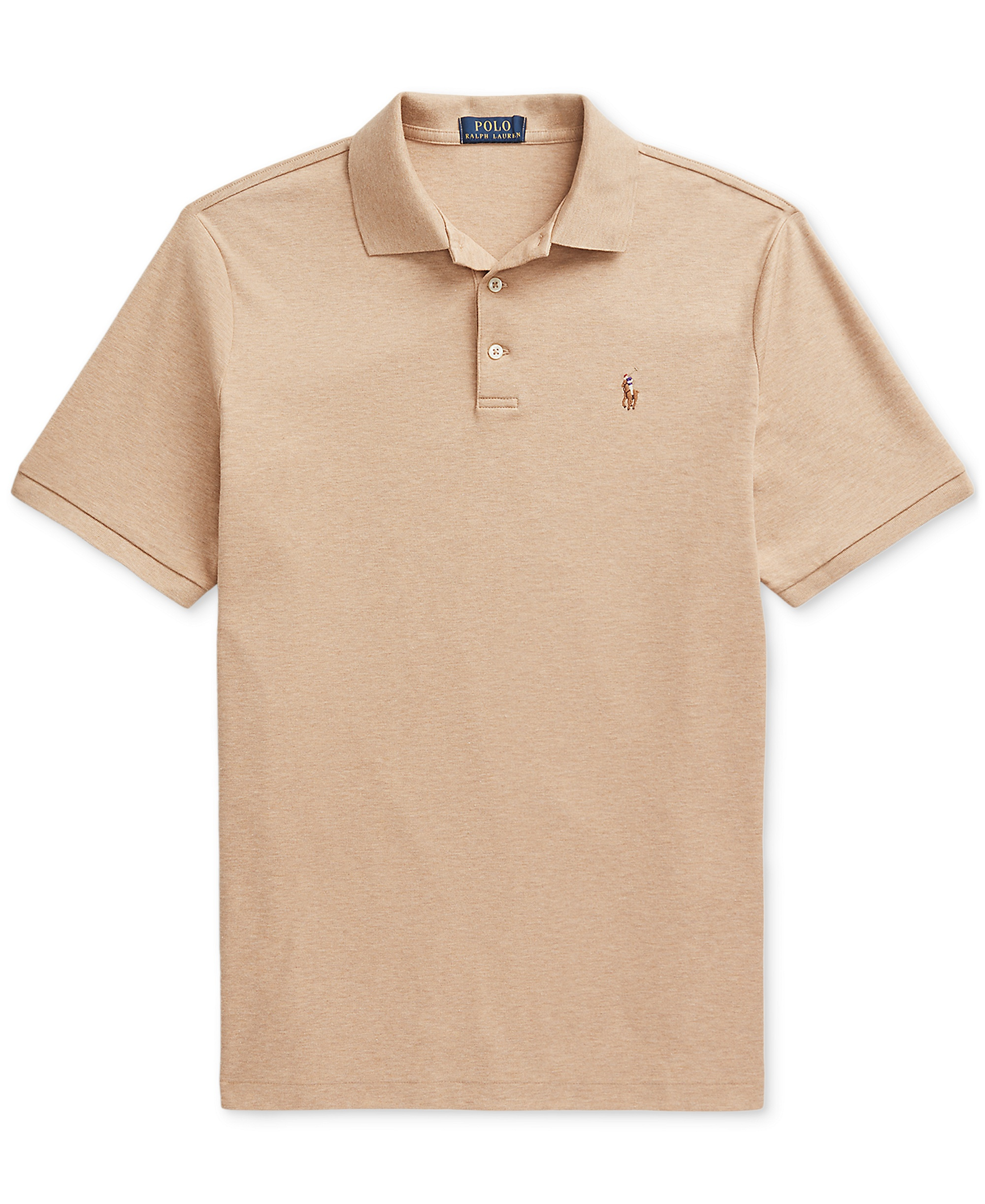 Polo Ralph Lauren Men's Classic-Fit Soft Cotton Polo Shirt - Classic Camel Heather