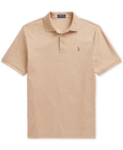 Polo Ralph Lauren Men's Classic-Fit Soft Cotton Polo Shirt - Classic Camel Heather