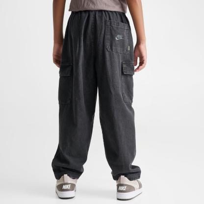 Big Kids' Nithtke Sportswear Collection Denim Cargo Pants - Black