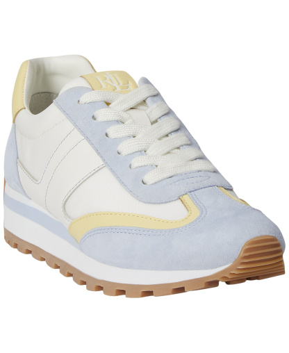 Lauren Ralph Lauren Women's Dani Color-Blocked Lace-Up Sneakers - Alpine Blue/Lemon Sorbet/Snow White
