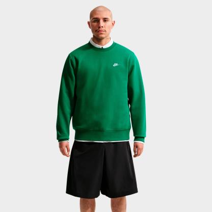 Men's Nithtke Club Fleece Premium Crewneck Sweatshirt - Malachite/White