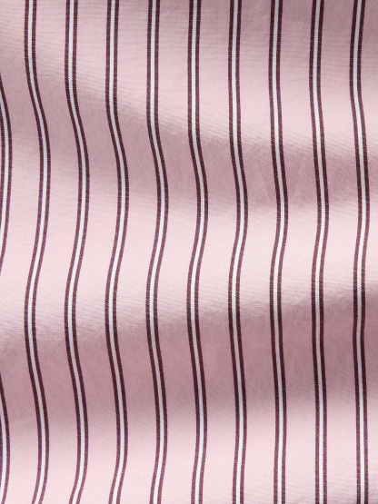 Organic Cotton Poplin Stripe Big Shirt - Pink & white stripe