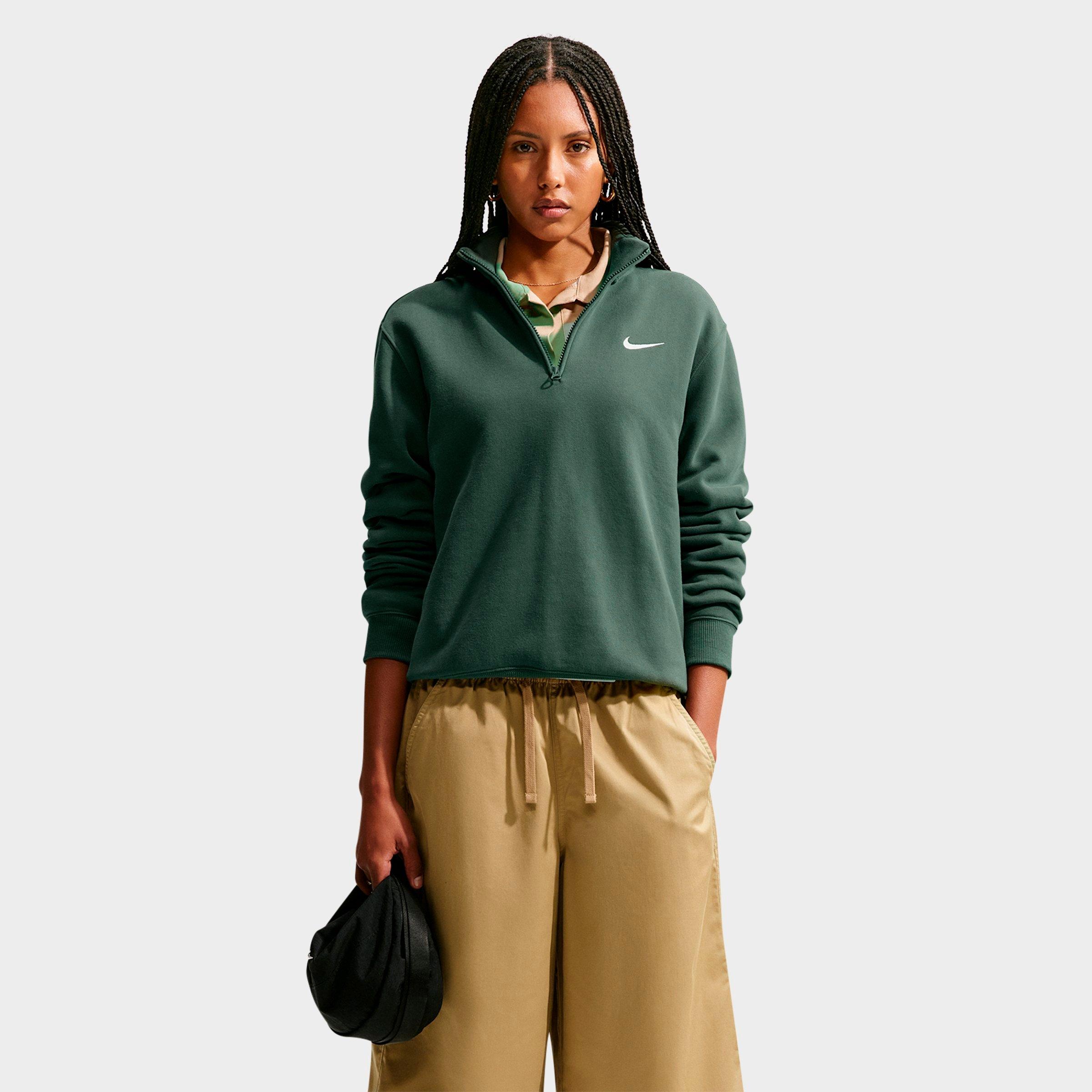 Women's Nithtke Studio Fleece Medium-Weight Quarter-Zip Jacket - Camo Green/Sail