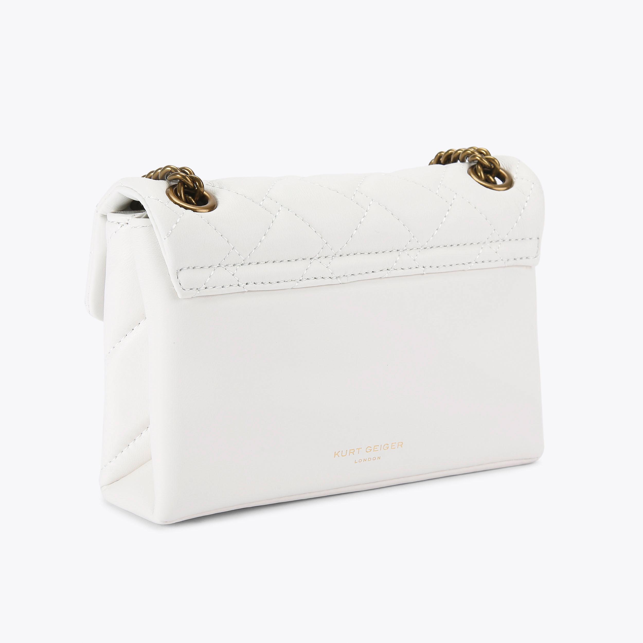 Kurt Geiger London Mini Leather Kensington Bag - White - view 4