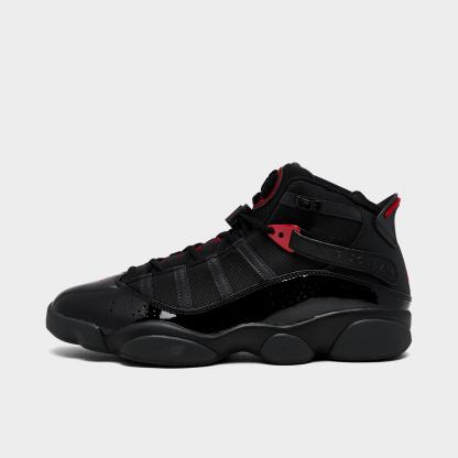 Men's Air Jordan 6 Rings Basketball Shoes - Black/Anthracite/Fire Red - view 1