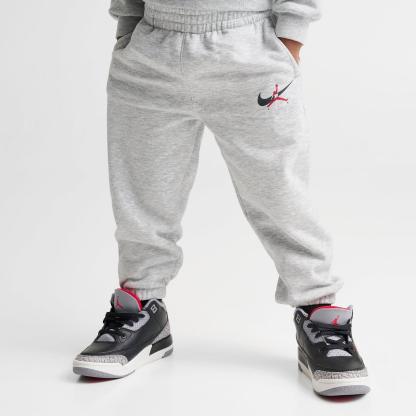 Kids' Toddler Jordan Jumpman Swoosh Crewneck Sweatshirt and Jogger Pants Set - Light Grey Heather - view 4