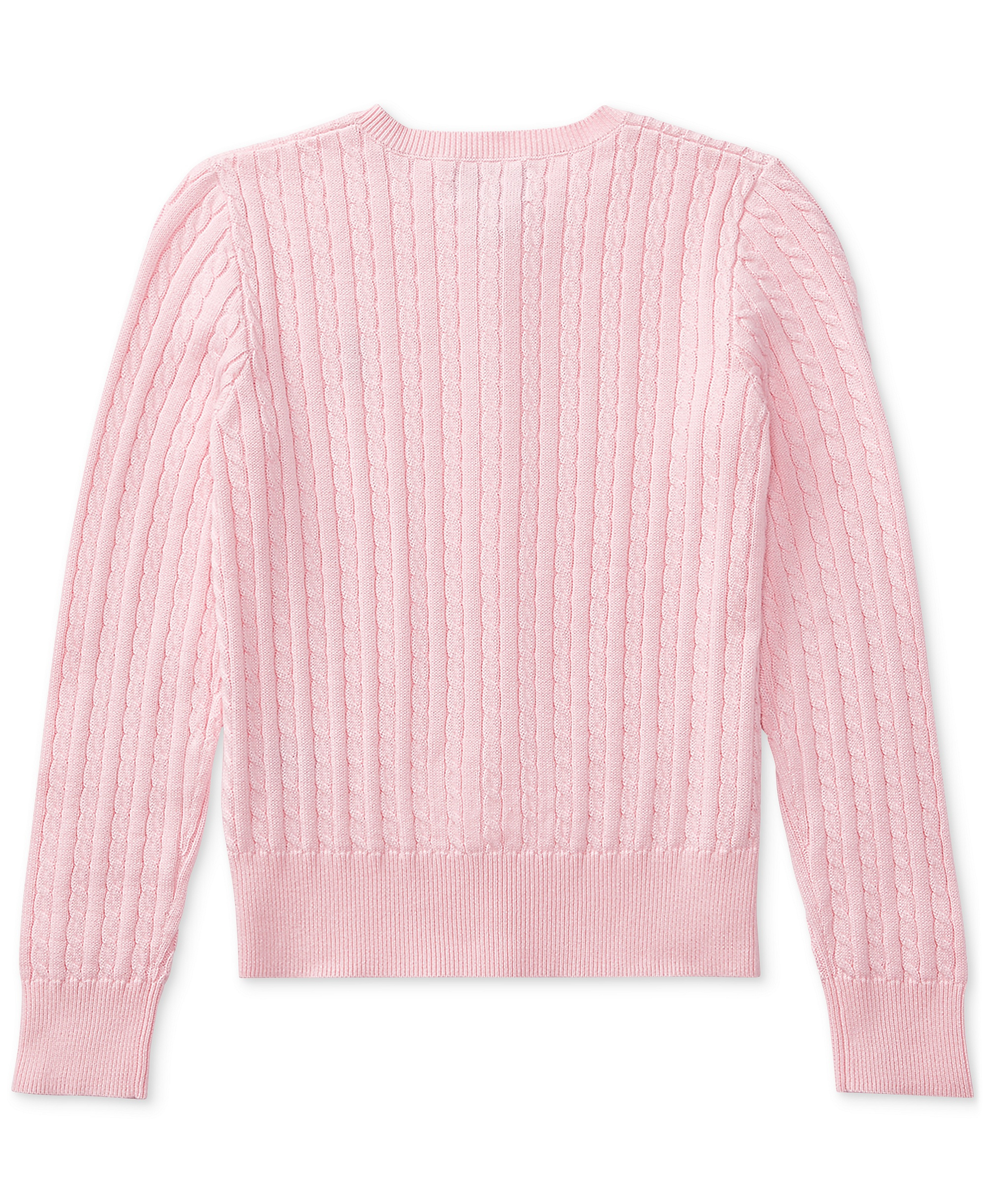Polo Ralph Lauren Girls' 7-16 Cable-Knit Cotton Cardigan - Hint of Pink