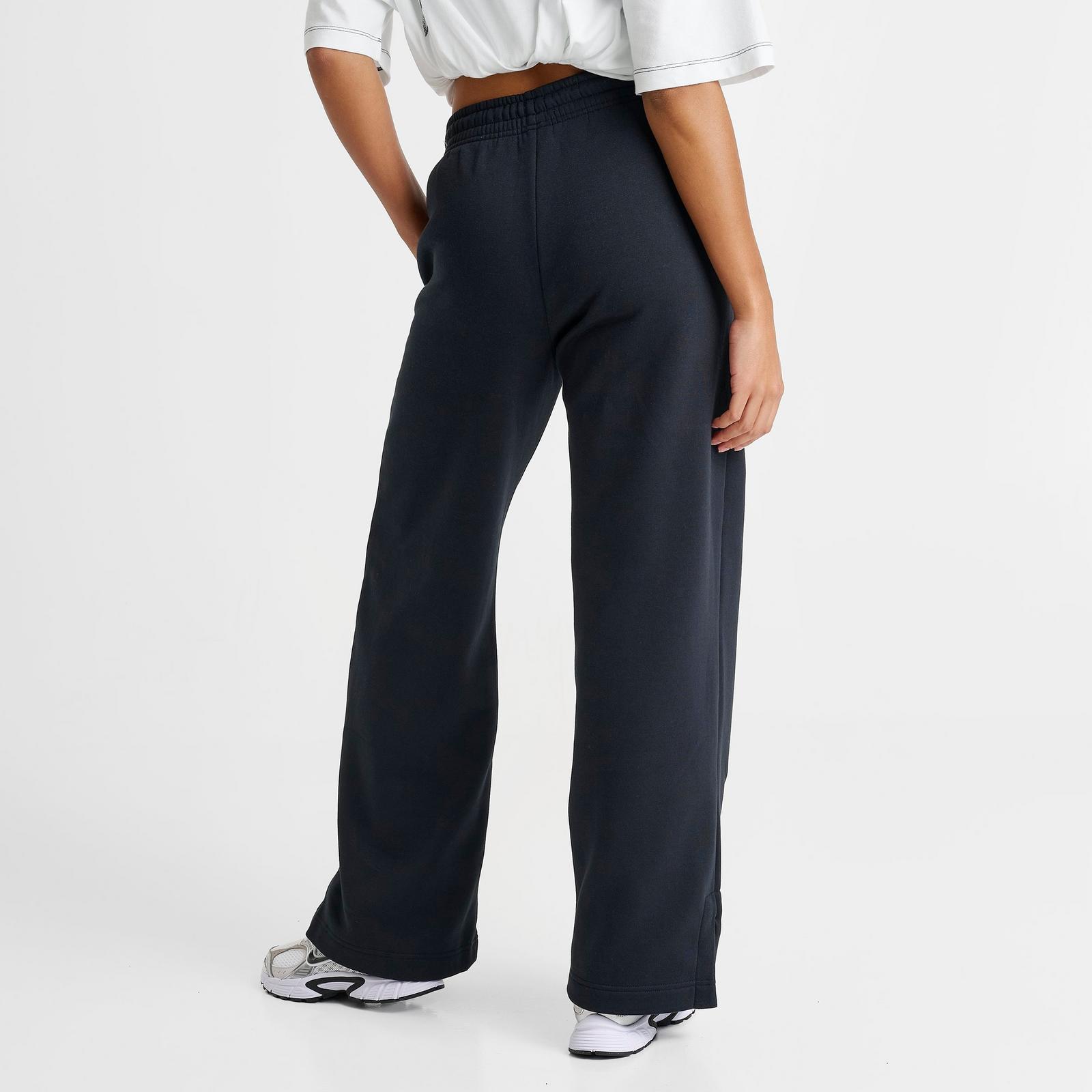 Women's Nike Sportswear Phoenix Fleece High-Waisted Wide-Leg Sweatpants - Black/Sail