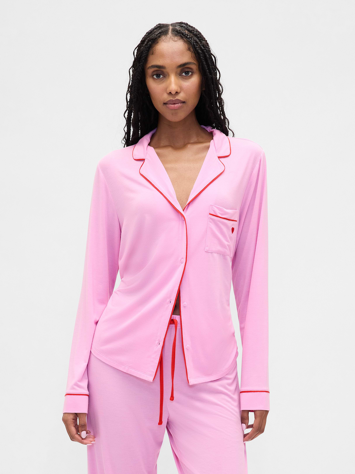 SoftMade Modal PJ Top - Sugar pink