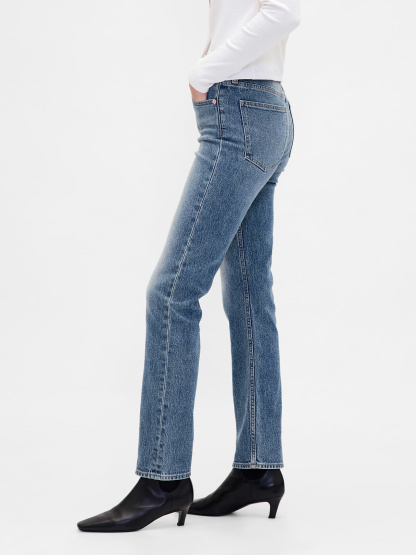 High Rise '90s Slim Straight Jeans - Medium indigo