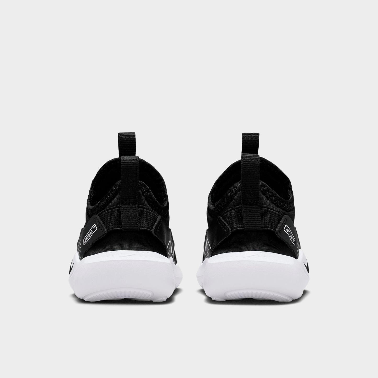 Kids' Toddler Nithtke Flex Runner 4 Running Shoes - Black/White/White/Black - Back view