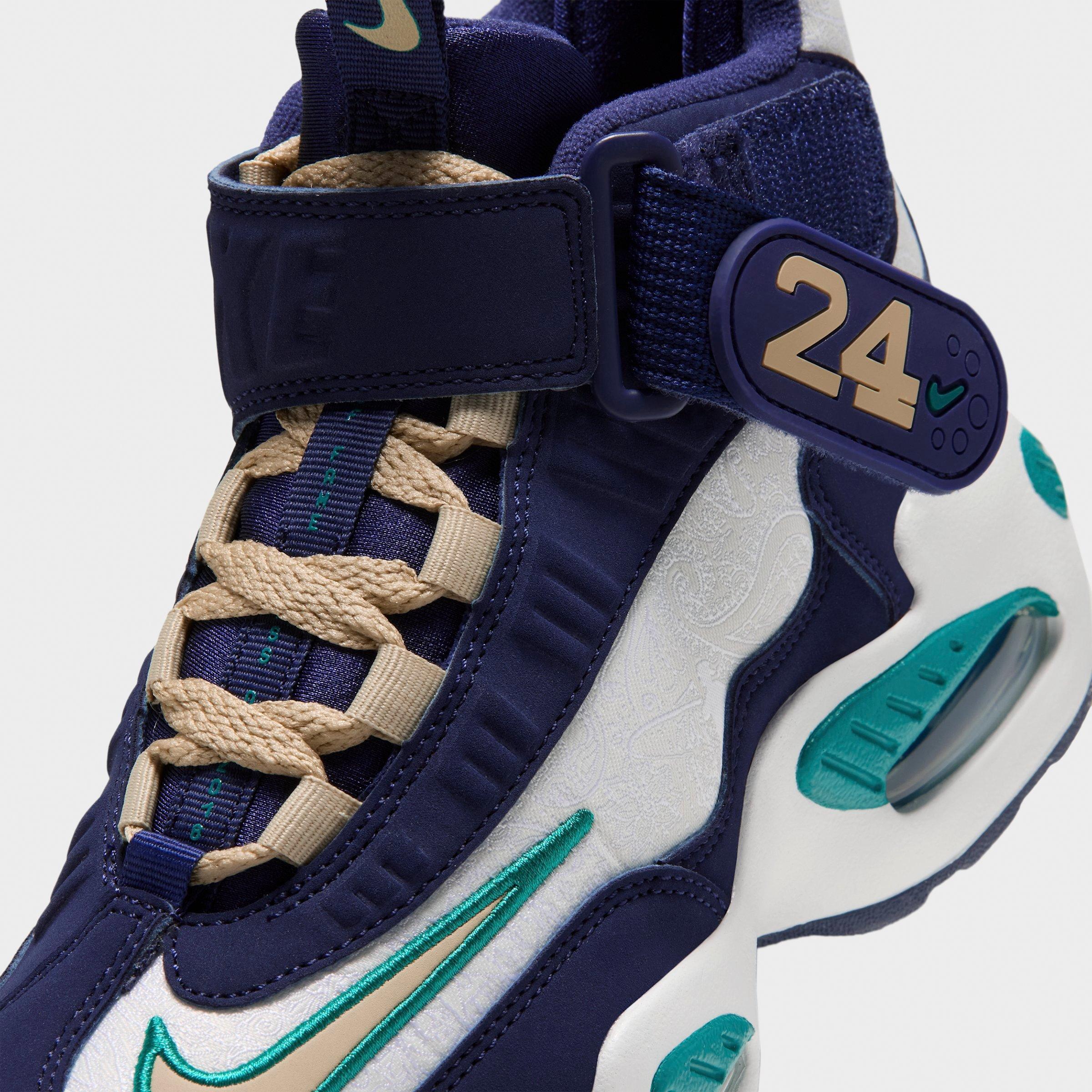 Big Kids' Nithtke Air Griffey Max 1 Casual Shoes - Midnight Navy/Team Gold/Fresh Water - Detail shot