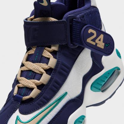 Big Kids' Nithtke Air Griffey Max 1 Casual Shoes - Midnight Navy/Team Gold/Fresh Water - Detail shot