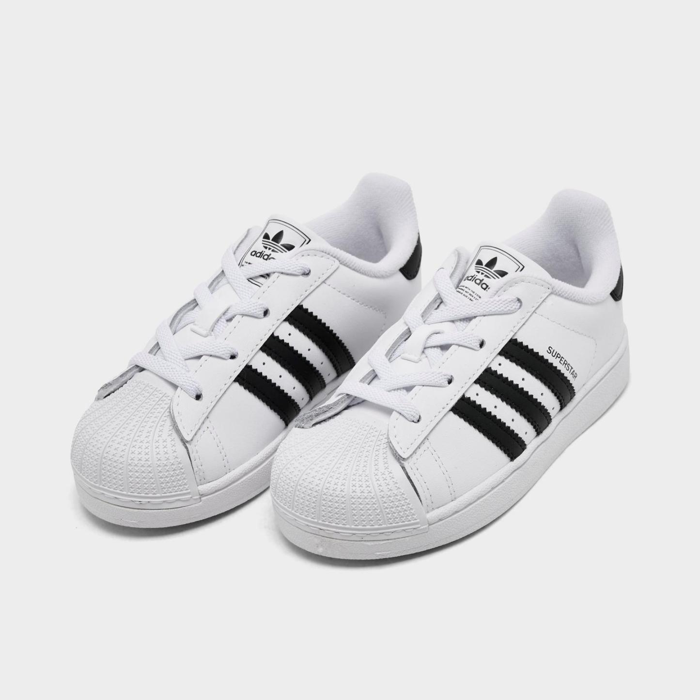 Kids' Toddler adidas Originals Superstar Casual Shoes - White/Black/White - view 2