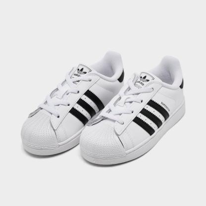 Kids' Toddler adidas Originals Superstar Casual Shoes - White/Black/White - view 2