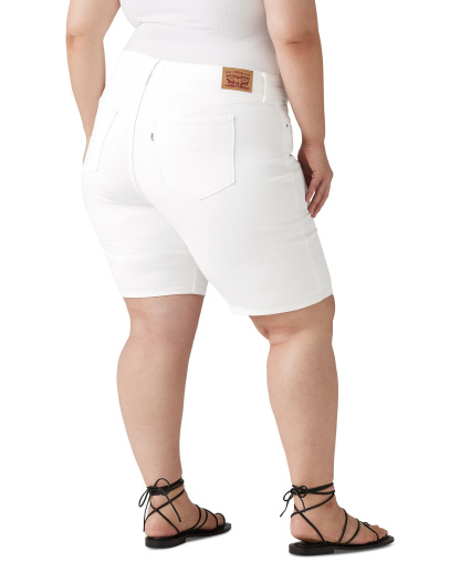 Levi's Women's Mid-Rise Shaping Bermuda Shorts - Chalk White