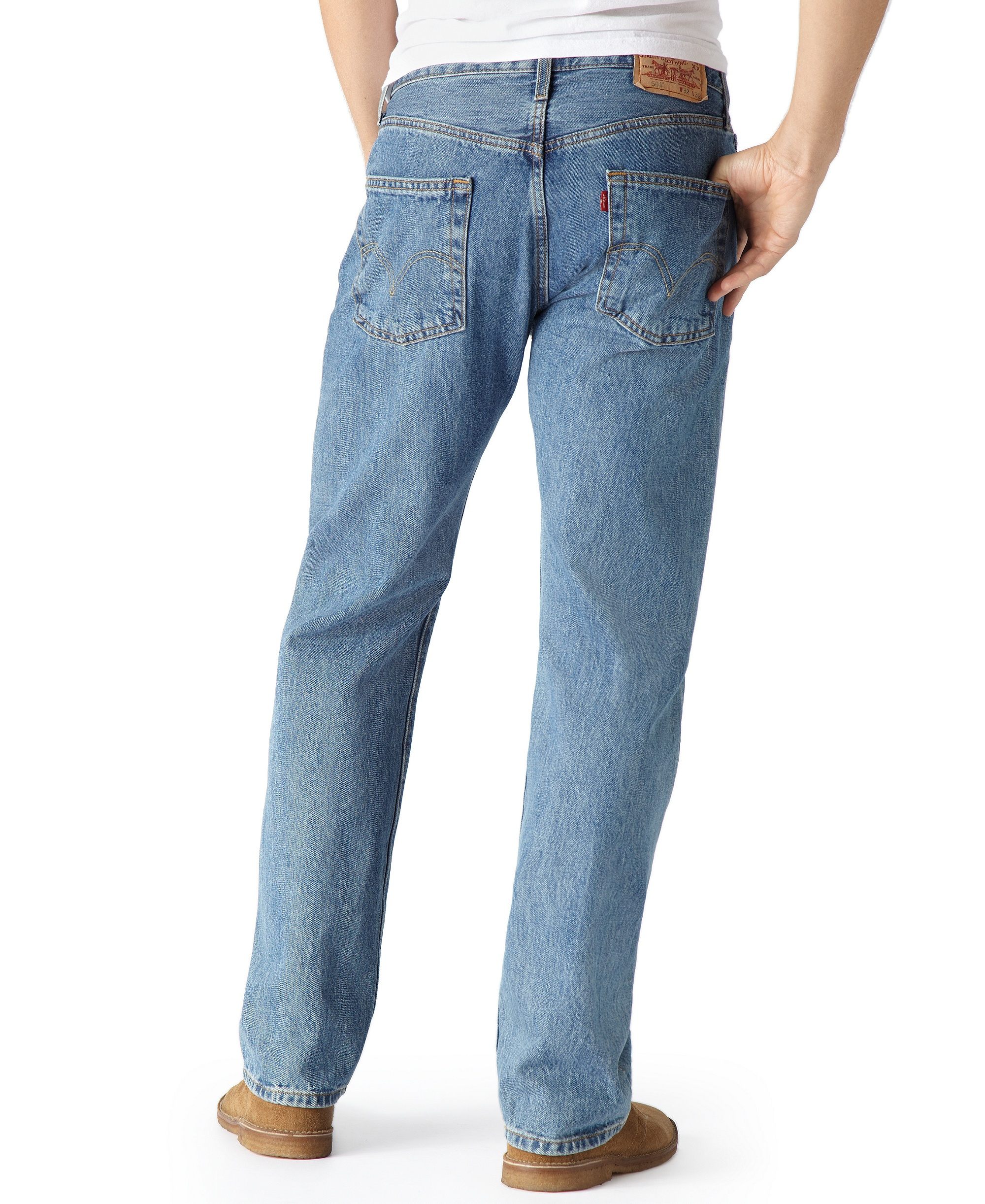 Levi's Men's 501™ Regular-Fit Button Fly Non-Stretch Jeans - Medium Stonewash