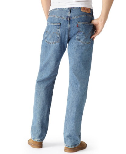 Levi's Men's 501™ Regular-Fit Button Fly Non-Stretch Jeans - Medium Stonewash