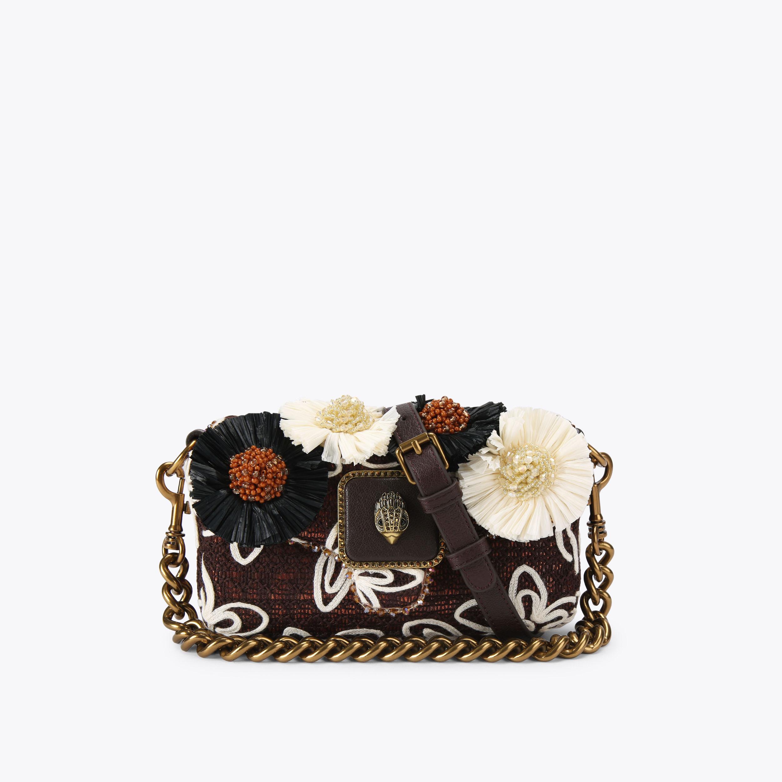 Kurt Geiger London Mini Pimlico Flower Bag - Brown