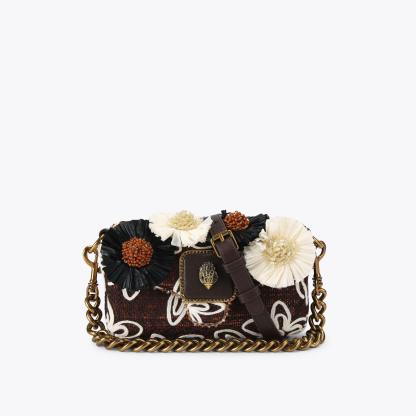 Kurt Geiger London Mini Pimlico Flower Bag - Brown