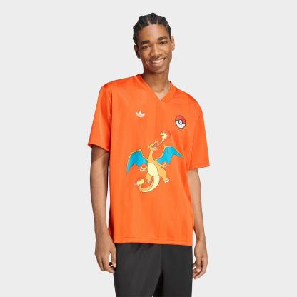 Men's adidas Originals x Pokémon Charizard Loose Jersey - Collegiate Orange