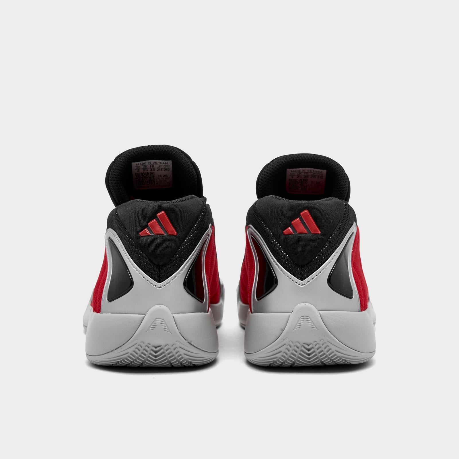 Little Kids' adidas Anthony Edwards 2 Basketball Shoes - Silver Metallic/Pure Ruby/Core Black - view 4