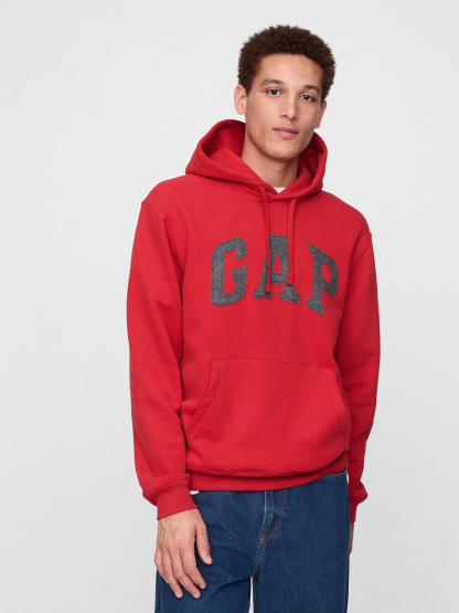 Adult VintageSoft Arch Logo Hoodie - Modern red