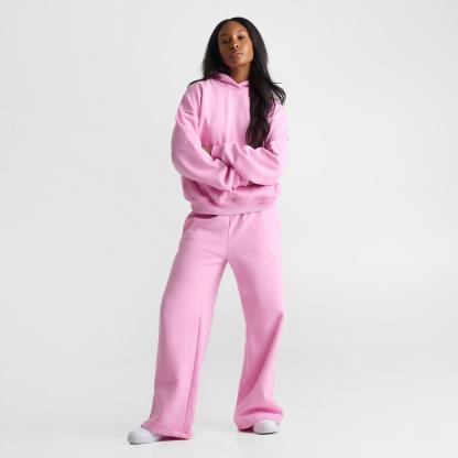 Women's Nithtke Studio Fleece Medium-Weight Camo Oversized Pullover Hoodie - Pink Rise/Sail