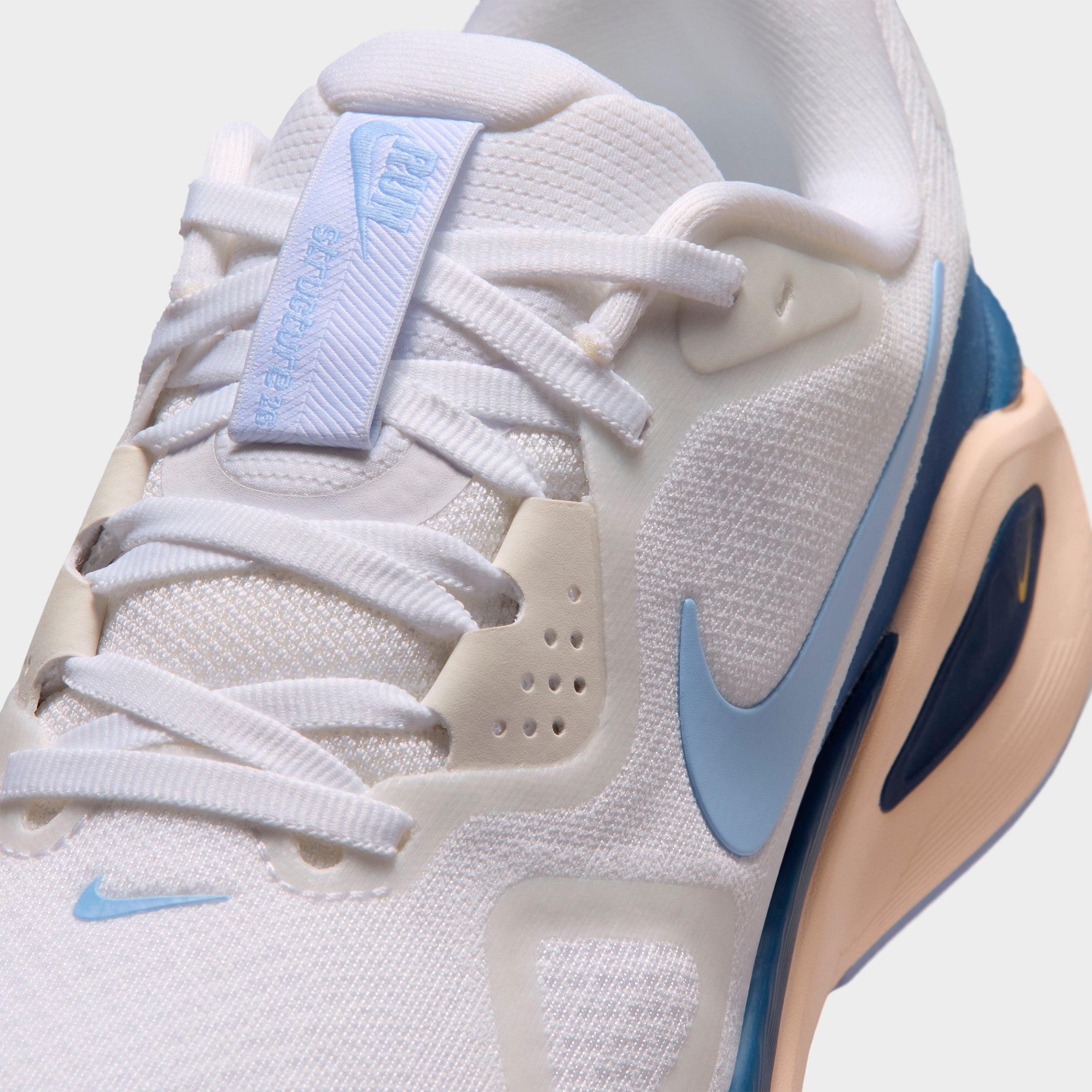 Women's Nithtke Structure 26 Running Shoes - White/Mystic Navy/Sundial/Aluminum - Detail shot