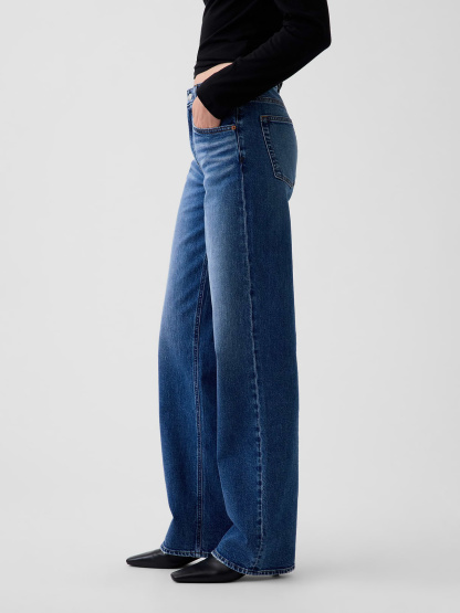 Low Rise '90s Loose Jeans - Medium wash