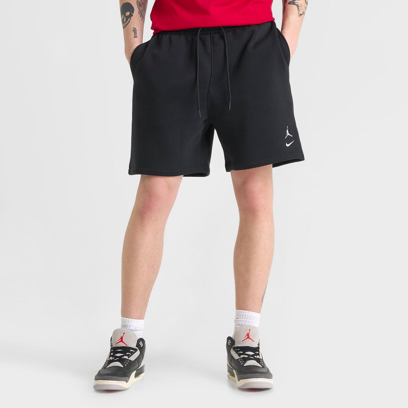 Men's Jordan Brooklyn Varsity Fleece Shorts - Black - view 3