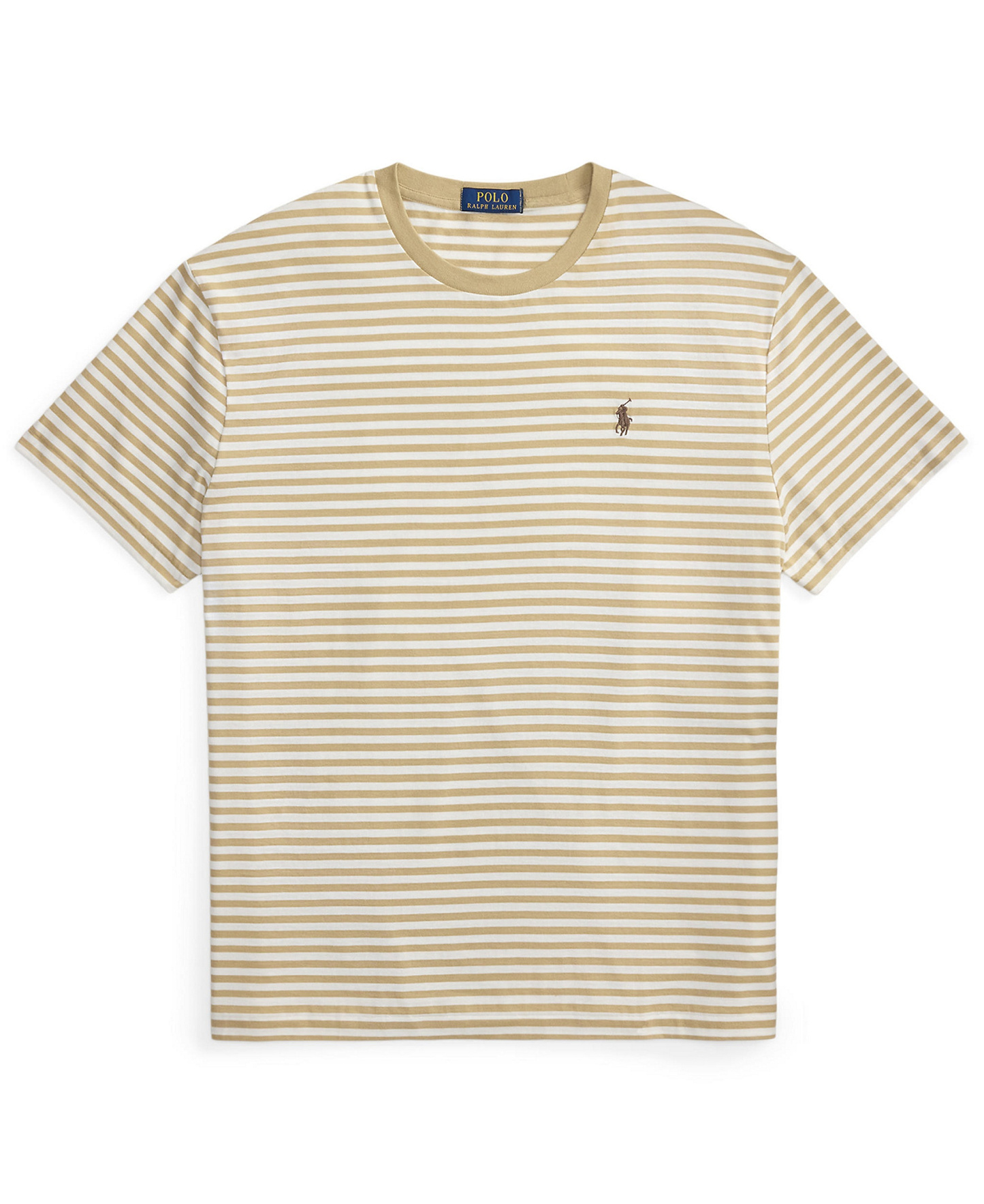 Polo Ralph Lauren Men's Classic-Fit Stripe T-Shirt - Classic Khaki/White
