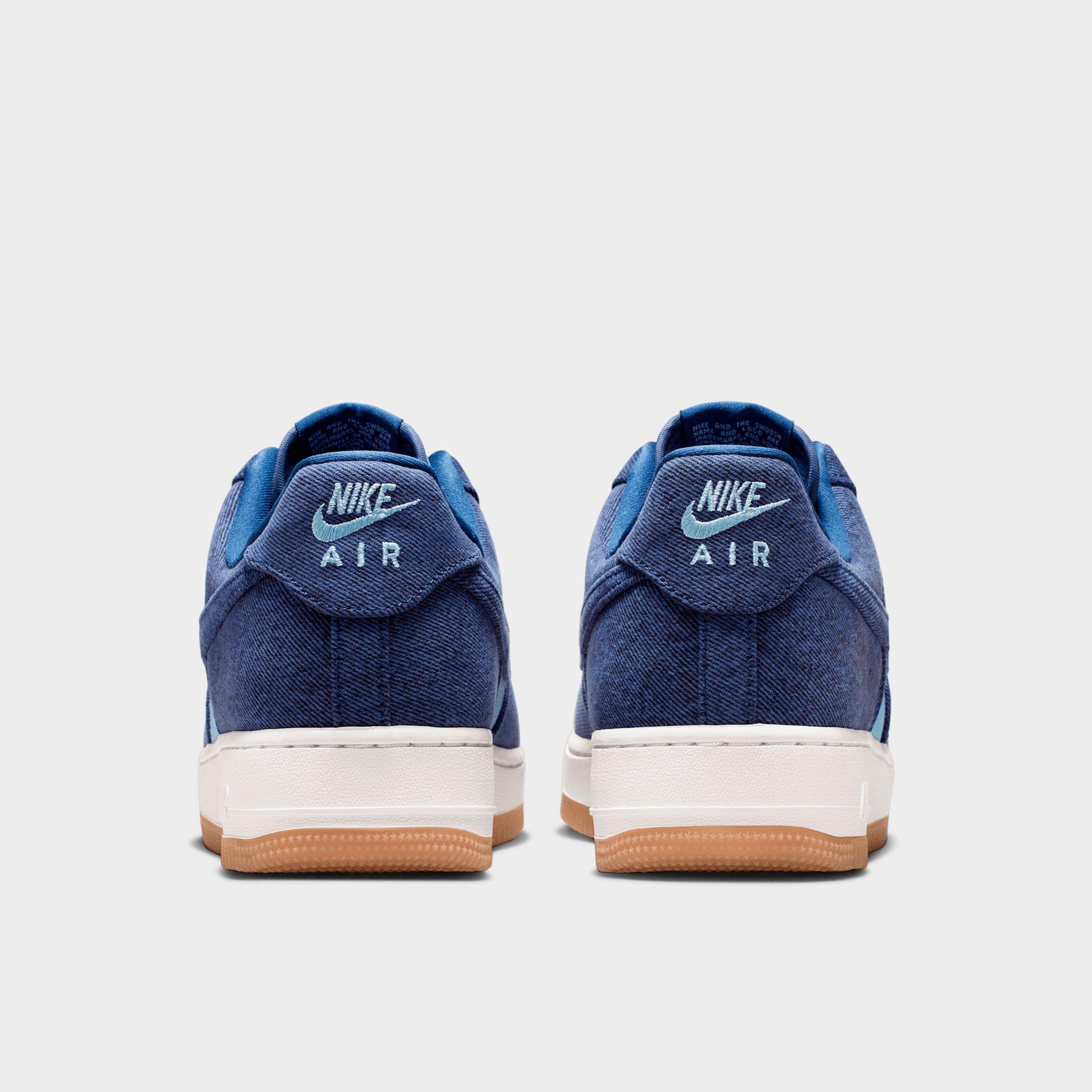 Men's Nithtke Air Force 1 '07 LV8 Casual Shoes - Part 1 - Navy/Worn Blue/Summit White/Navy - Back view