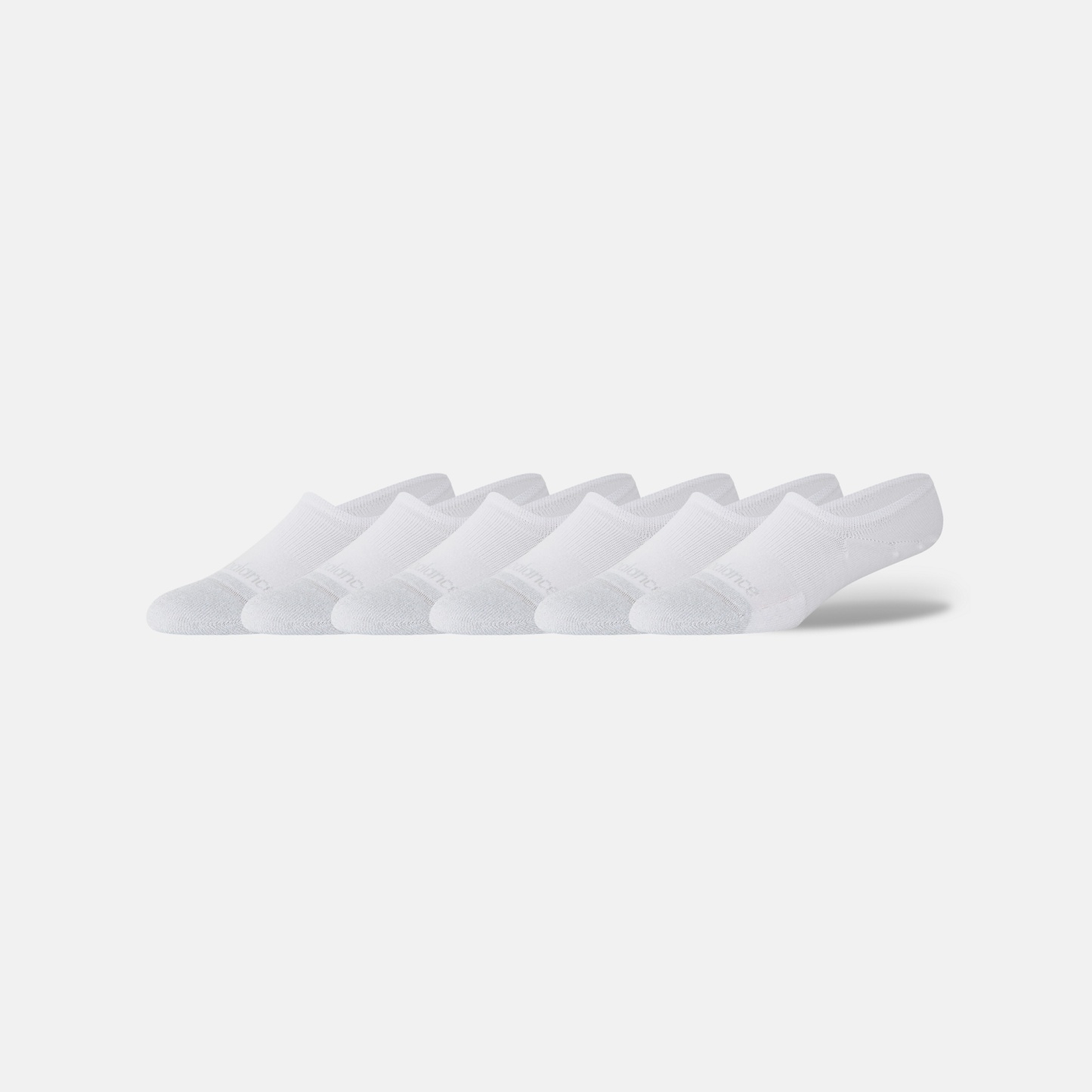 New Balance Active Invisible No Show Socks 6 Pack, LAS65211WT