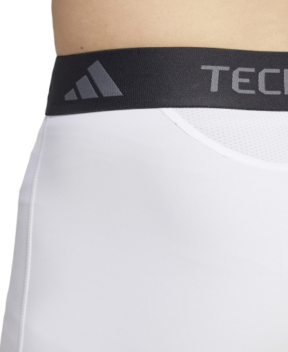 adidas Men's Tech-Fit Logo Compression Regular-Fit Shorts - White